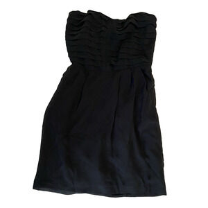 Sparkle & Fade Dark Dress Womens Size 0 Sleeveless Black Silky Sheath Dress